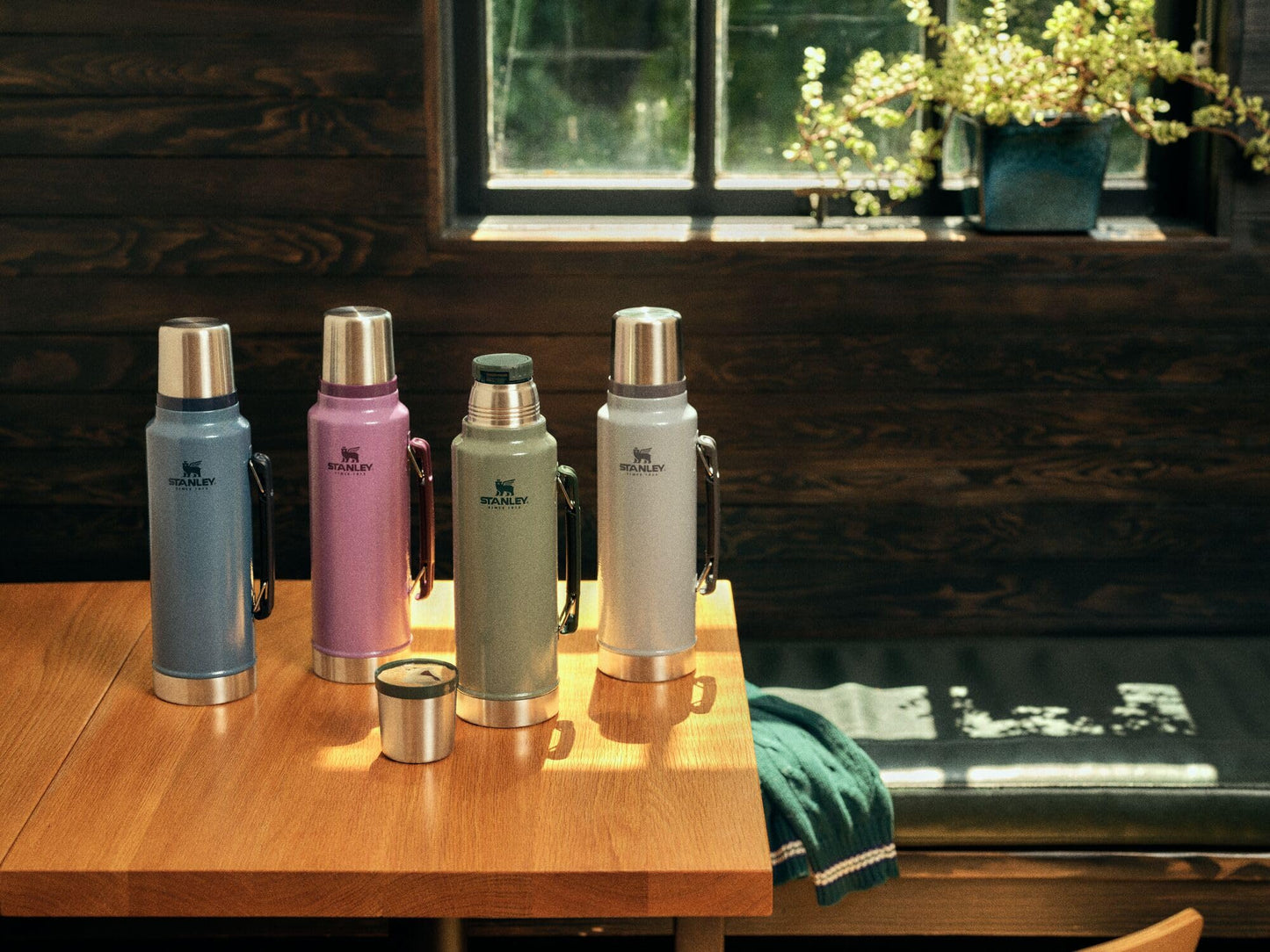 Stanley Classic Legendary Vacuum Bottle 1.5 qt, Wide Mouth with Leakproof Cup Lid, Keep Drinks Hot or Cold, Packable for Travel, Insulated Stainless