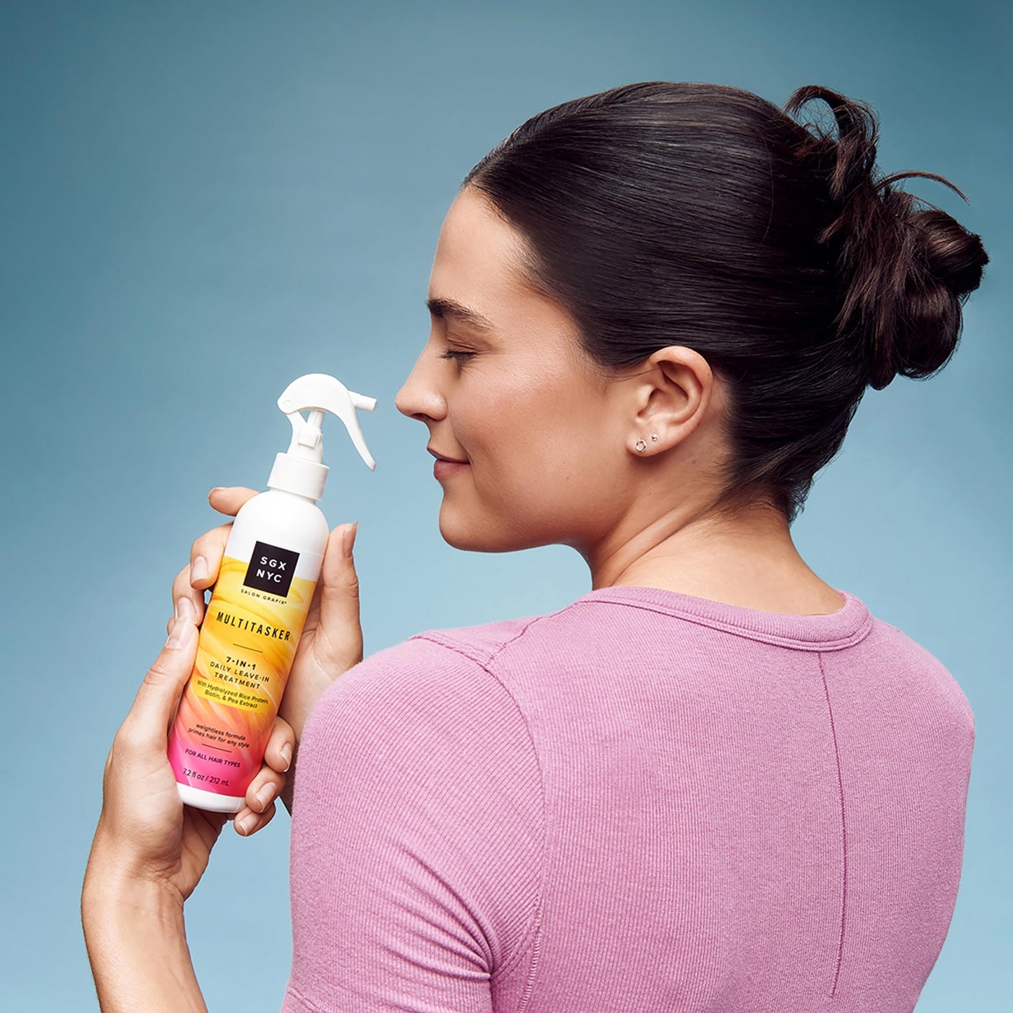 SGX NYC The Multitasker 7-in-1 Daily Leave-In Treatment - Heat Protection Spray for Hair - Leave In Conditioner Spray with Biotin - 2 pc