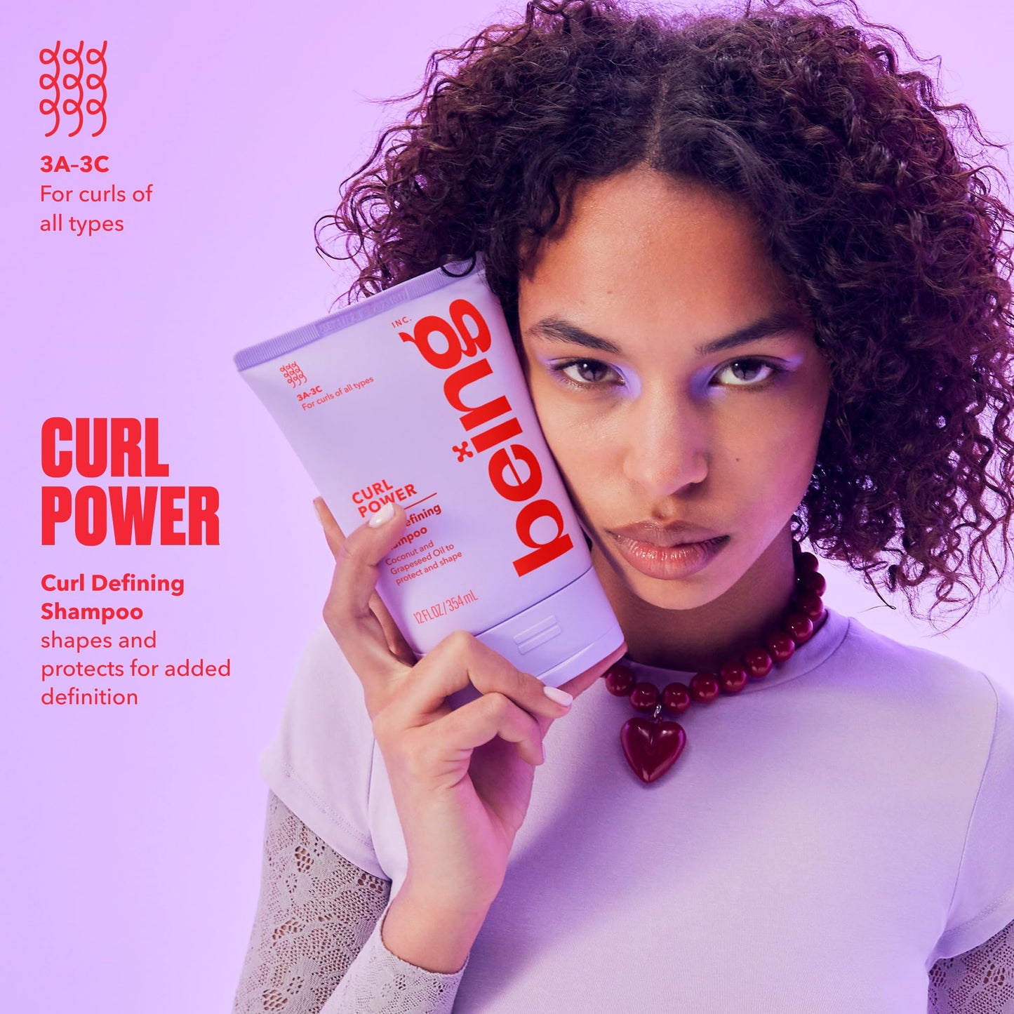 being CURL POWER Curl Defining Shampoo and Conditioner Set 354mL with Coconut and Grapeseed Oil
