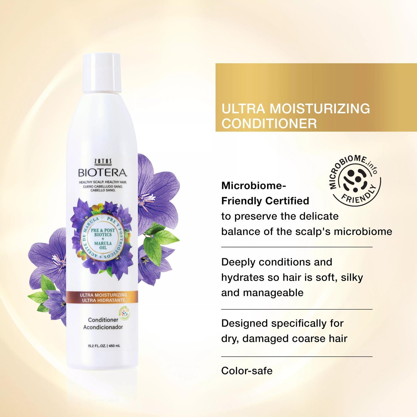 Biotera Ultra Moisturizing Conditioner | Hydrates Dry, Damaged, Coarse Hair | Microbiome Friendly | Vegan & Animal Test Free | Paraben & Sulfate Free