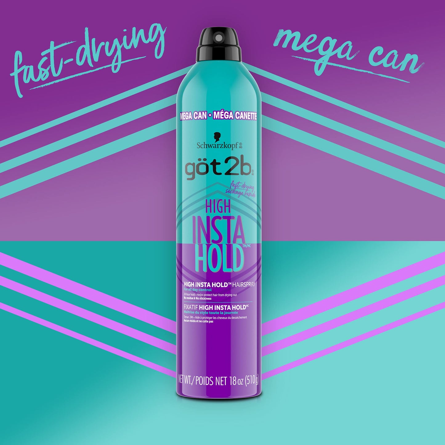 Got2b High Hold Hair Spray Mega Can, 18 Oz