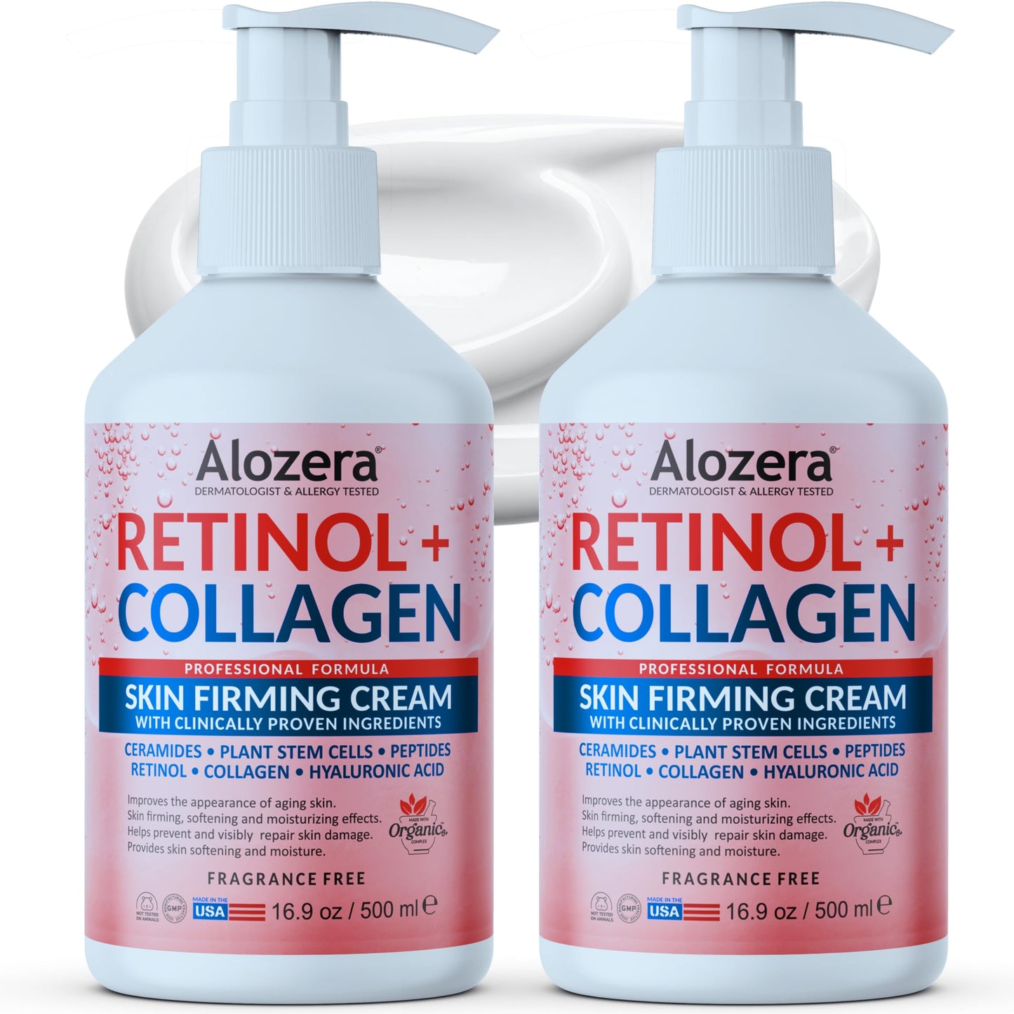 Alozera Firming Body Lotion with Retinol & Collagen, Anti-Aging Body Moisturizer Cream for Crepey Skin, Improves Skin Elasticity, Lightweight & Fast Beauty and Personal Care Alozera