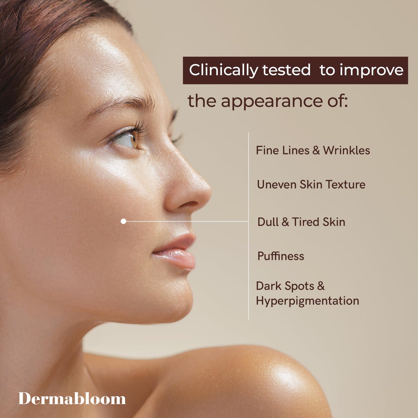 Dermabloom Vitamin C Face Roller Cream - Brightens, Firms, Hydrates For Puffy Skin & Uneven Skin Tone - Dermatologist Tested, Anti-Aging, Korean Skin