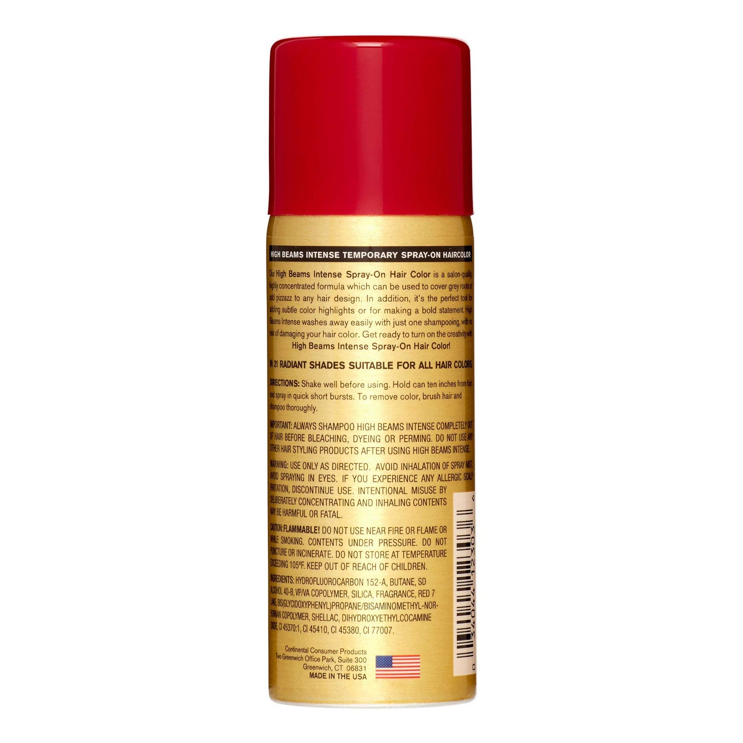 High Beams Intense Temporary Spray On Hair Color, Burgundy, 2.7 Oz.