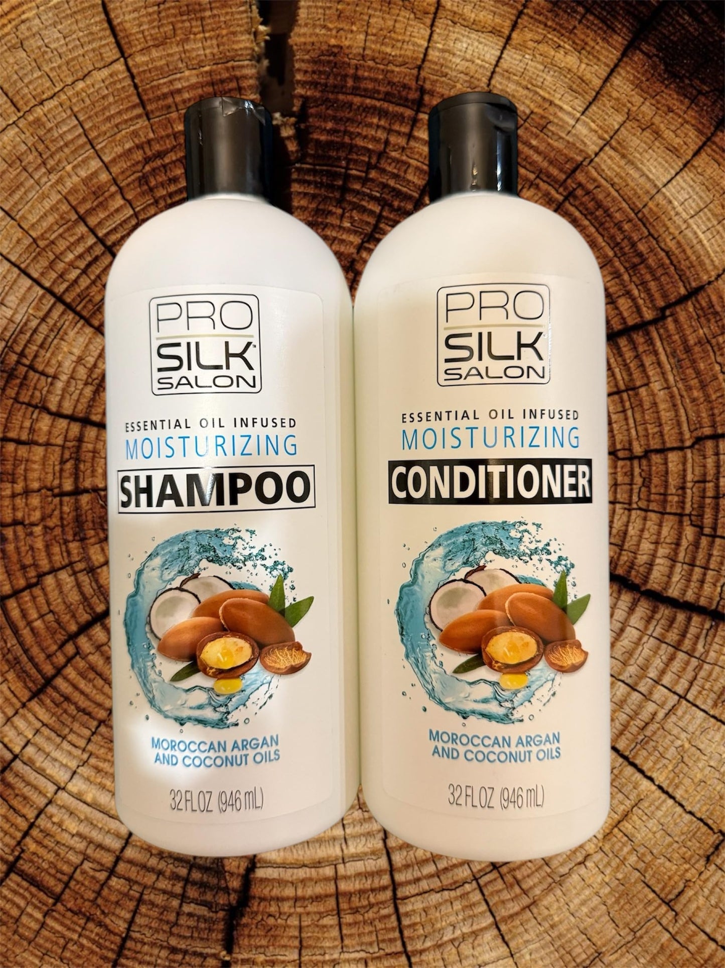 Duo shampoo & condicionador pro silk salon moracan argan adn coconut oil