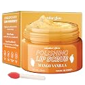 Sundae Glow Lip Scrub with Mango Vanilla - Exfoliates, Hydrates & Repairs - Smooths, Softens & Revitalizes Dry Lips - Dermatologist Tested, Korean
