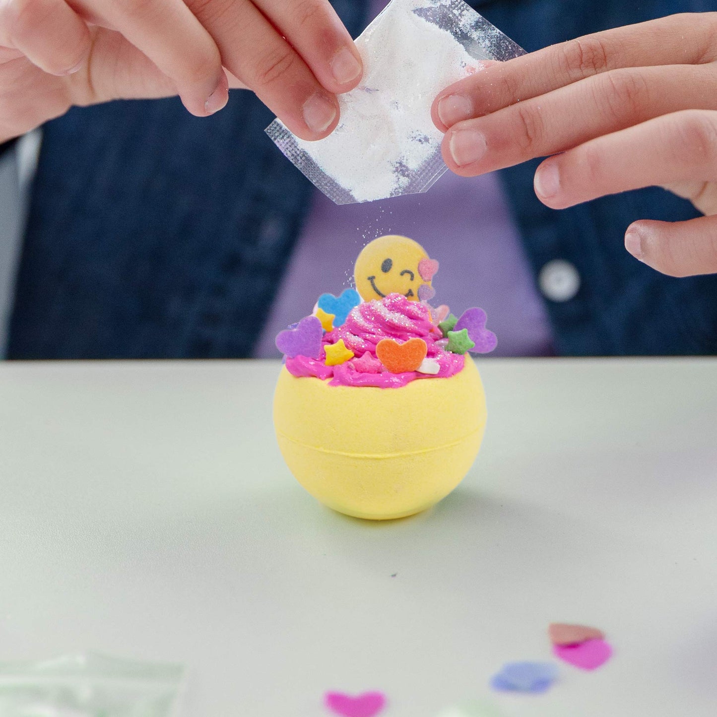 Sugar Bombs by Horizon Group USA, Design & Decorate Your Own Emoticon Themed Fizzing Bomb. Fizz In Bowl to Revel Hidden Surprise Gift. Embellish…