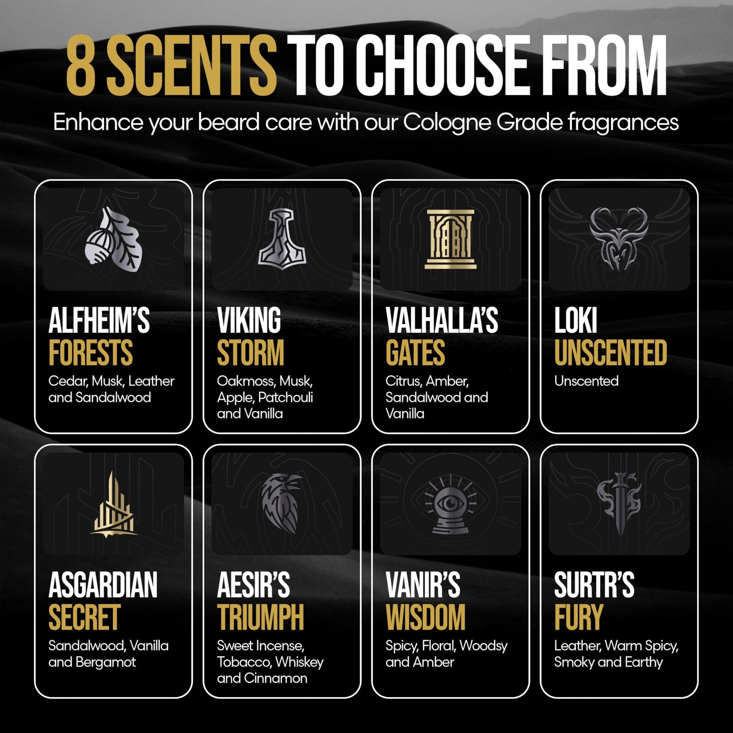 The Beard Struggle Men’s Beard Growth Kit - Includes Balm, Oil, Wash & Conditioner - Gold Collection, Valhalla’s Gates Beauty and Personal Care The Beard Struggle