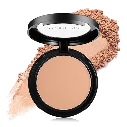 Frankie Rose Cosmetics Powder Foundation - Full Coverage Face Powder For Pores & Imperfections, Evens Out Skin Tone & Shine-Control | 58 Grams (Buff)