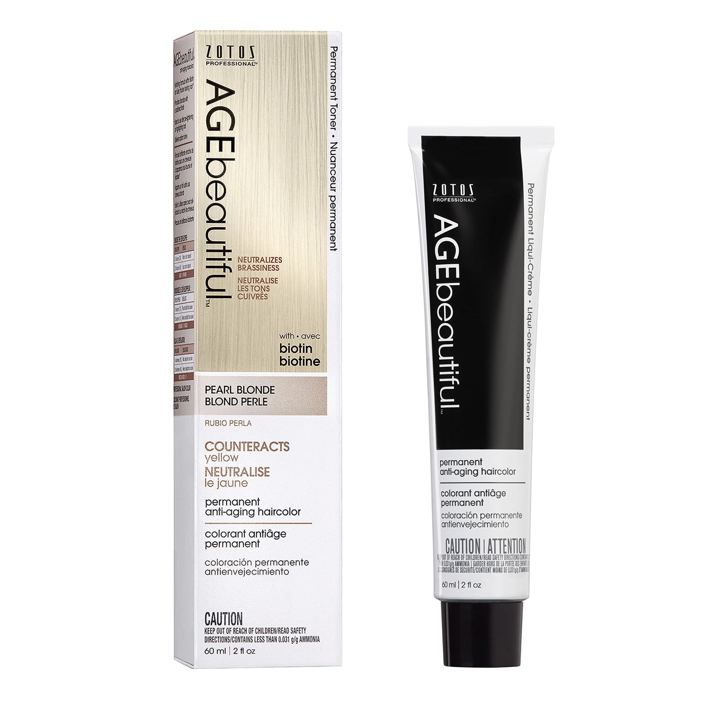 AGE beautiful Permanent Hair Color Dye Liqui Creme | 100% Gray Coverage | Anti-Aging Haircolor | Biotin for Thicker, Fuller Hair | Professional Salon