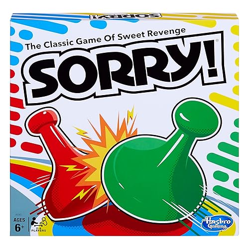 Sorry! Kids Board Game, Family Board Games for Kids and Adults, 2 to 4 Players, Family Games, Kids Games, Ages 6 and Up