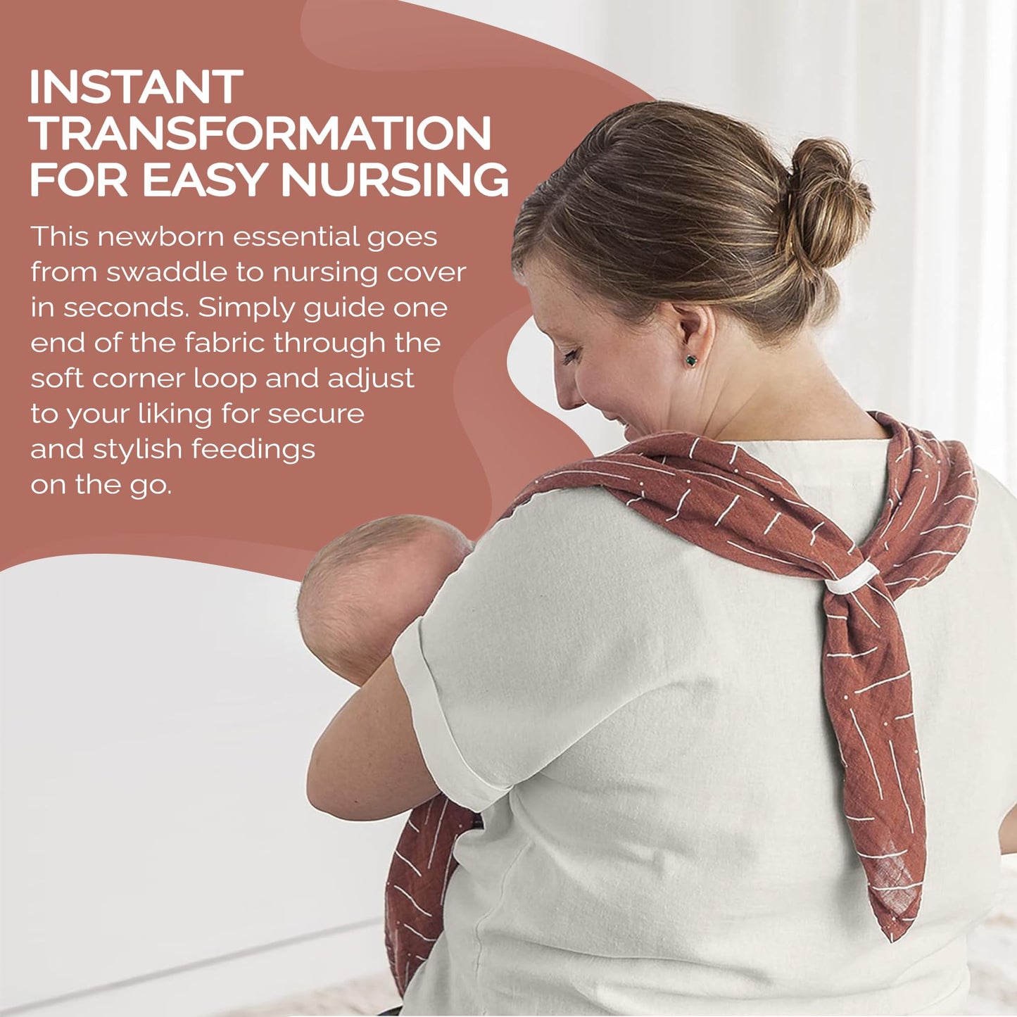 Itzy Ritzy Breastfeeding Boss Multi-Use Cover - A Nursing Cover, Swaddle, Car Seat, Tummy Time Mat & Burp Cloth All in One - Made of Soft Muslin…