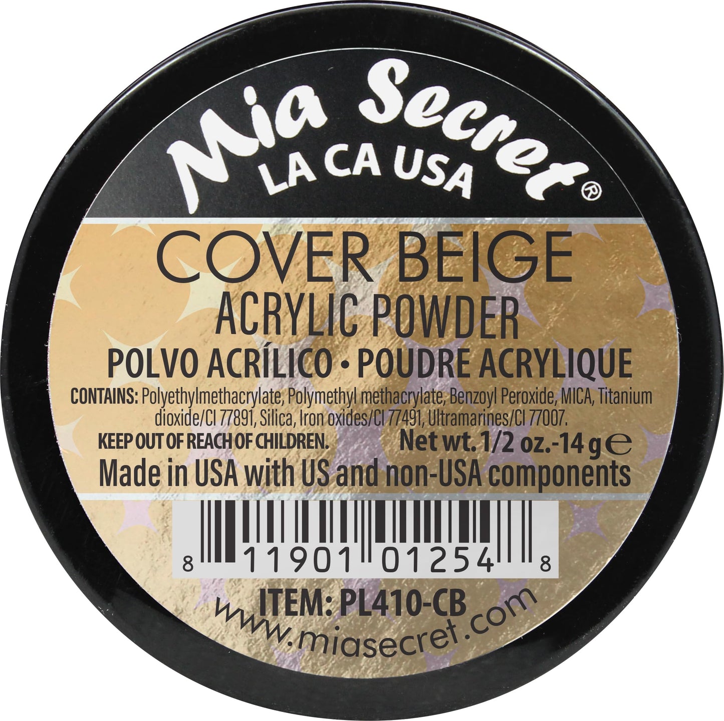 Mia Secret Cover Beige Acrylic Powder - 0.5 oz Beauty & Personal Care Mia Secret