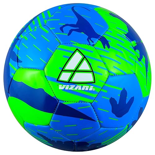 Vizari Dino Soccer Ball | Premium Synthetic Youth Training Gear | Ideal for Indoor & Outdoor Play | Great Gift for Soccer Enthusiasts