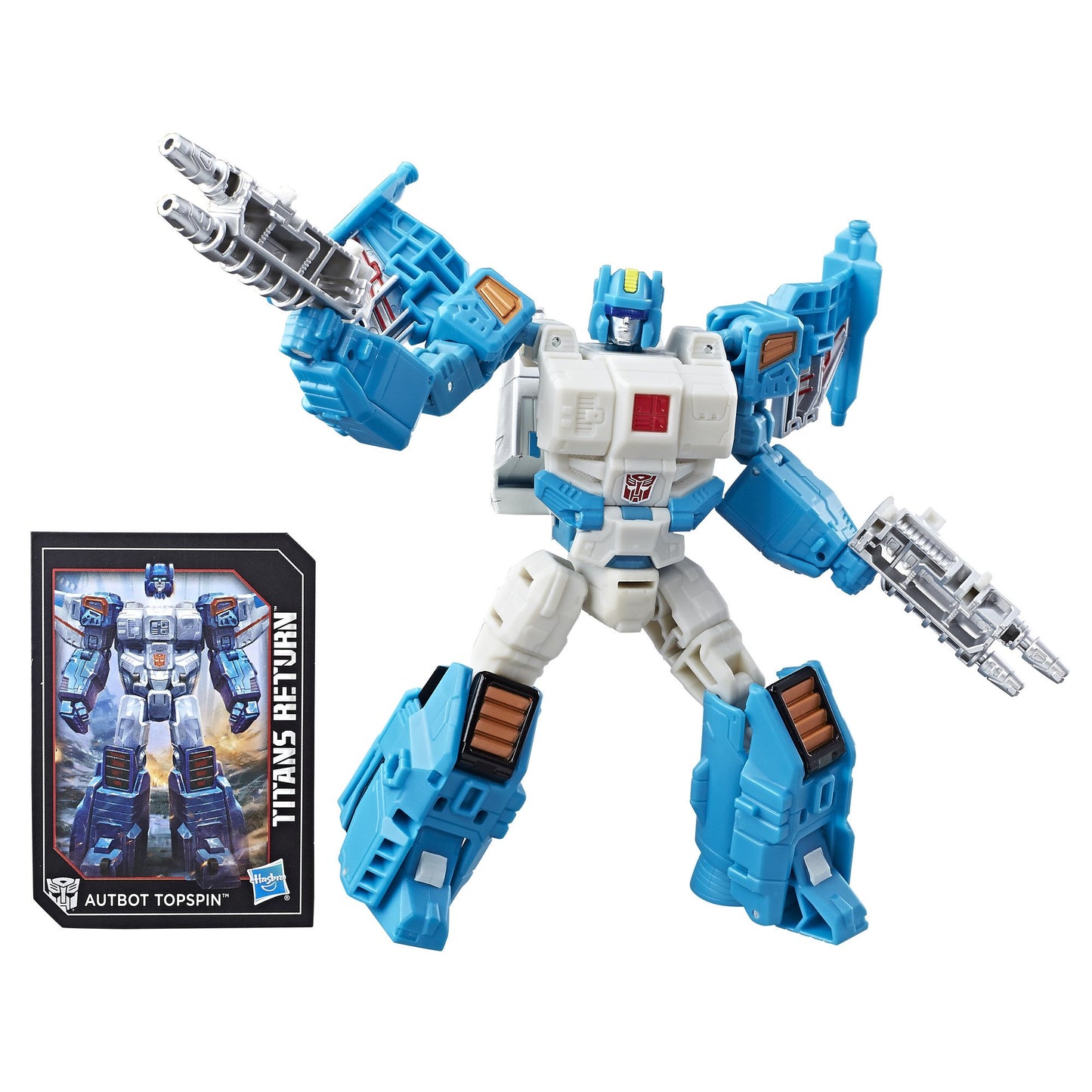 Transformers Generations Titans Return Deluxe Autobot Topspin and Freezeout