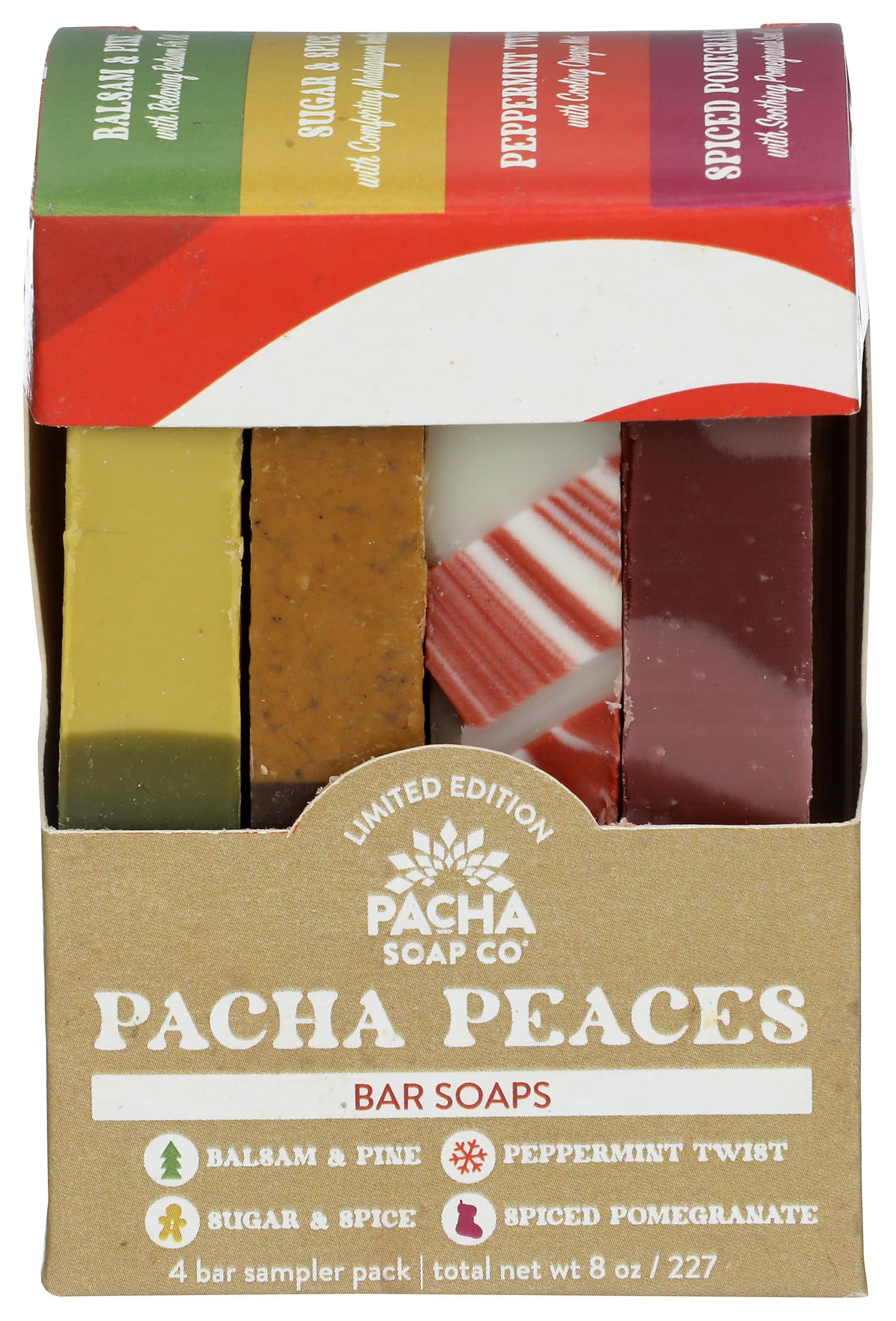 Pacha Soap Pacha Peaces Seasonal Scents Bar Soap 4ct, 8 OZ
