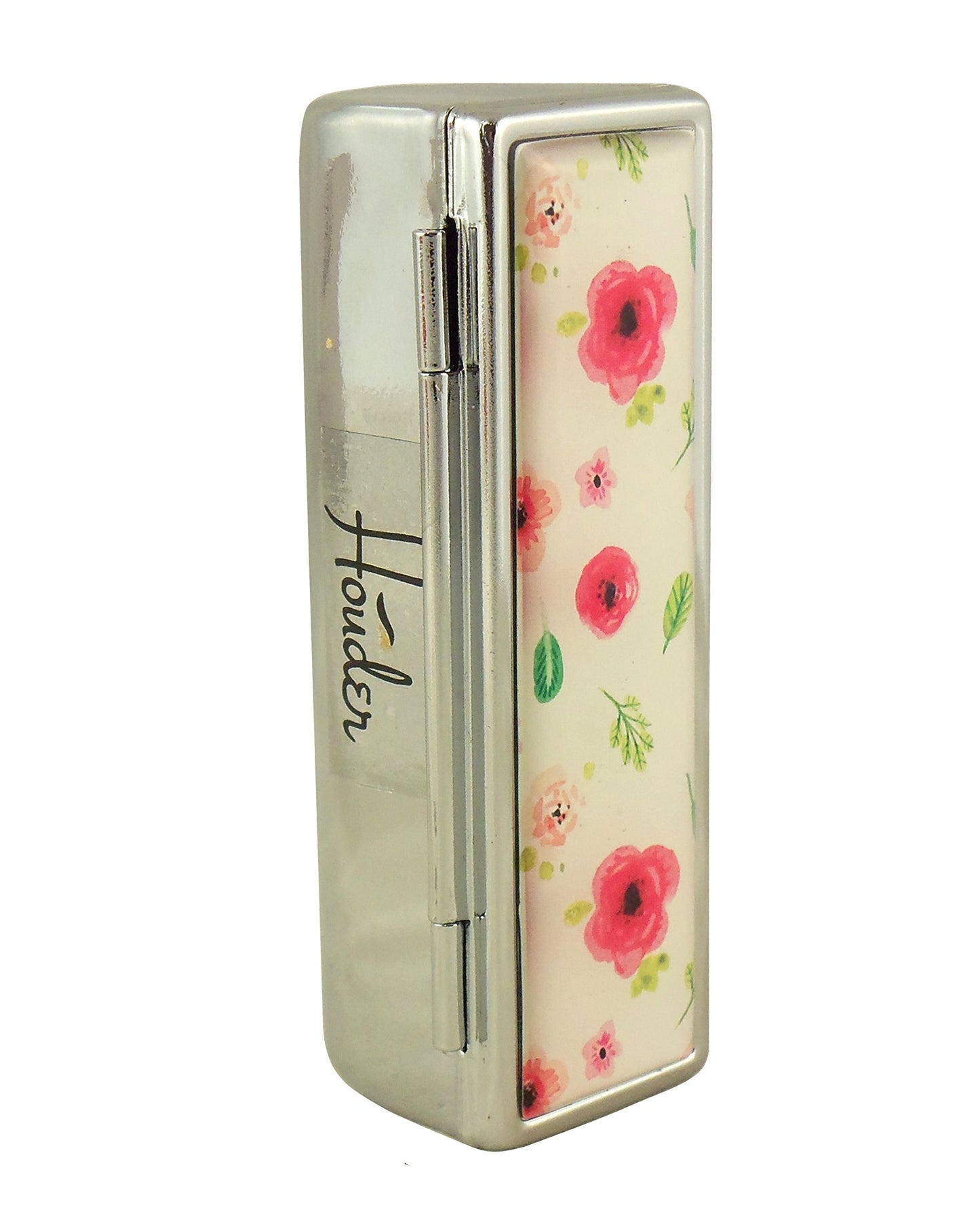 Houder Designer Lipstick Case with Mirror for Purse - Decorative Lipstick Holder with Gift Box - Velvet Lined - Protect Your Lipsticks in Style (Red