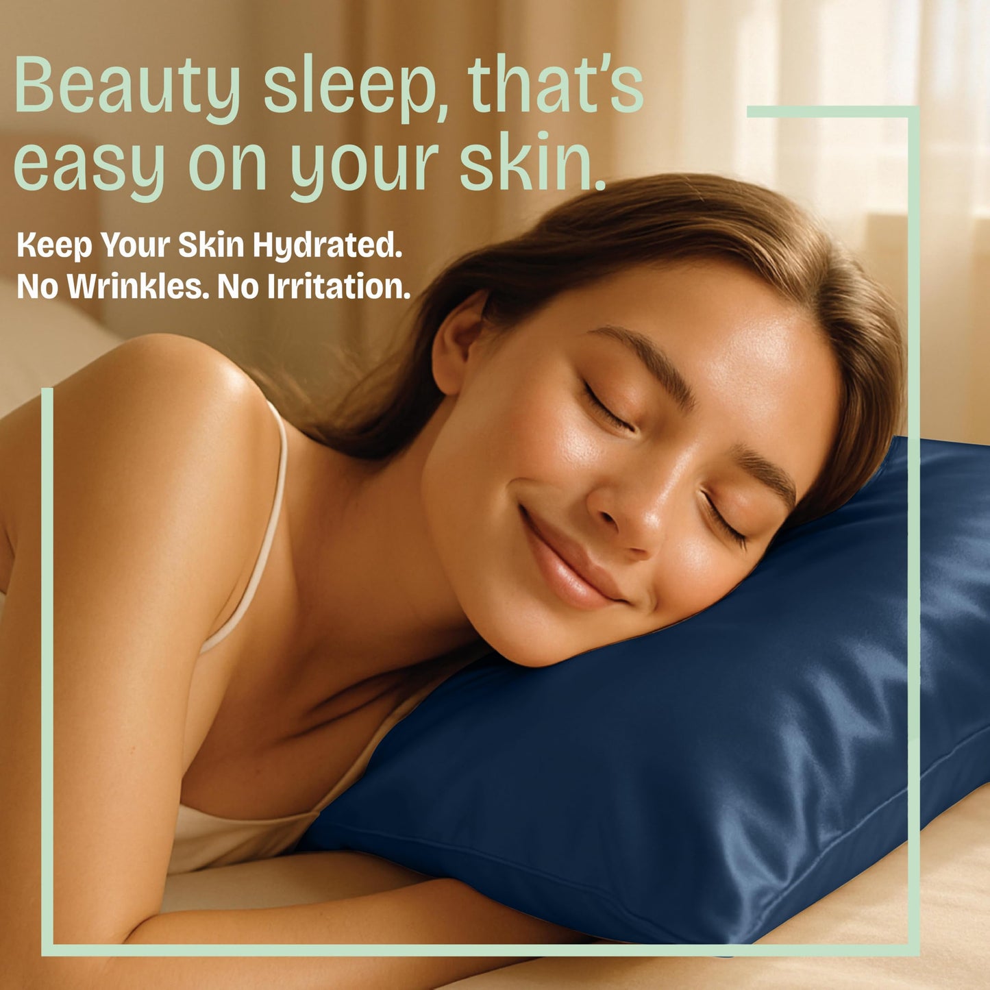 BLISSFORD Satin Pillowcase with Zipper, for Hair and Skin Care, Feels Soft and Cool Like a Silk Pillowcase, Satin Pillow Cases 2 Pack, Slik Pillow