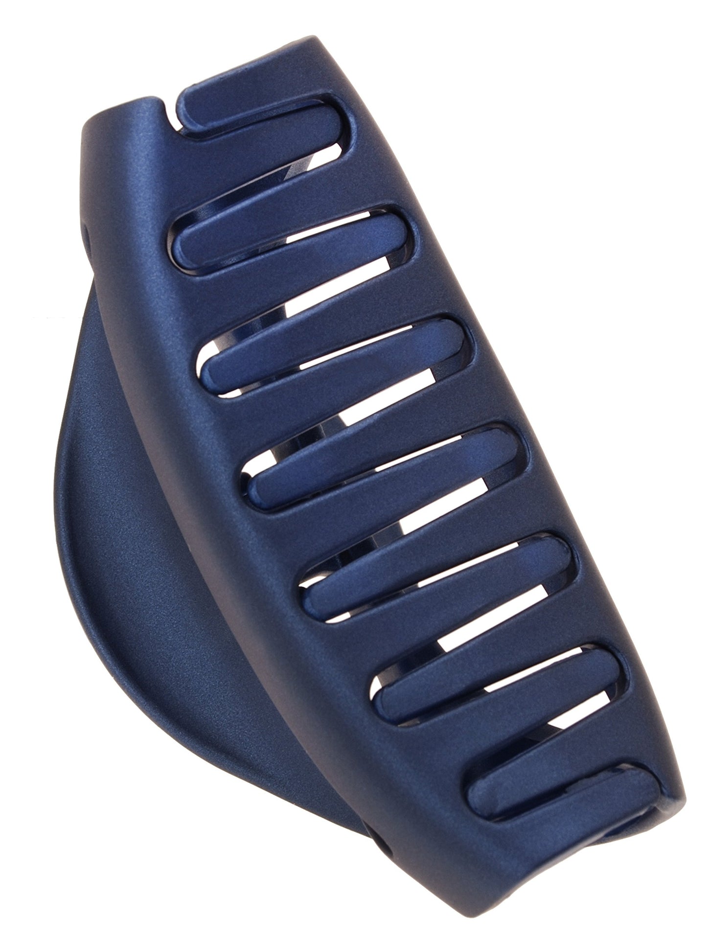 France Luxe Large Cutout Curve Claw Clip - Matte Navy