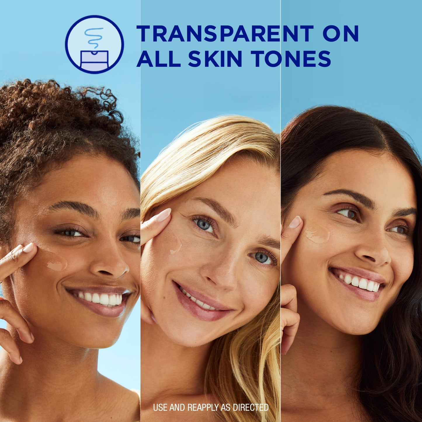 Coppertone Every Tone Invisible Finish Brightening UV Defense Face Sunscreen SPF 60+ with Niacinamide, Lightweight, Blends in Clear Sunscreen for All