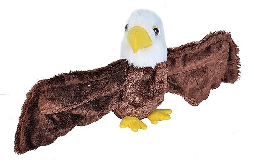Wild Republic Huggers Bald Eagle Plush Toy, Slap Bracelet, Stuffed Animal, Kids Toys, 8"