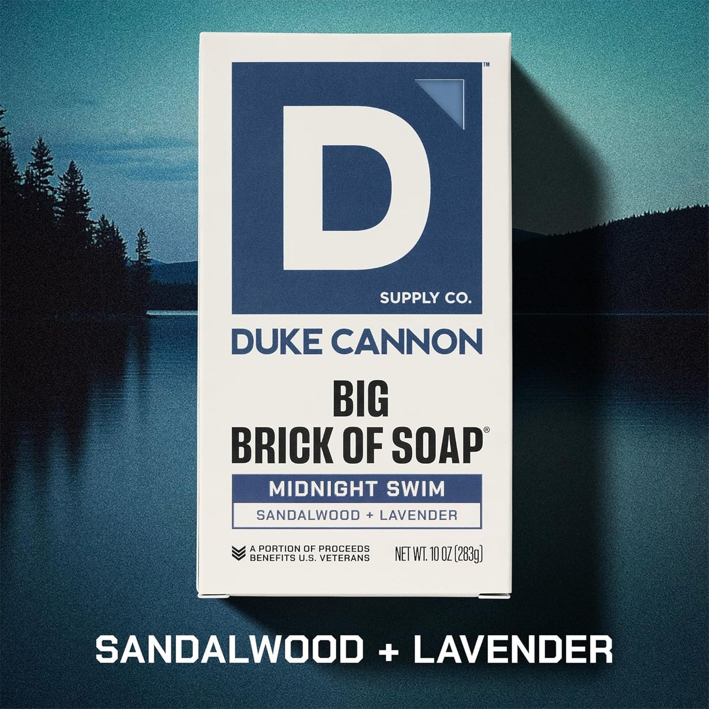 Duke Cannon Big Brick of Soap - Sandalwood + Lavender Scent - Large Triple-Milled Bar Soap for Men, Long-Lasting, Moisturizing with Natural Oils