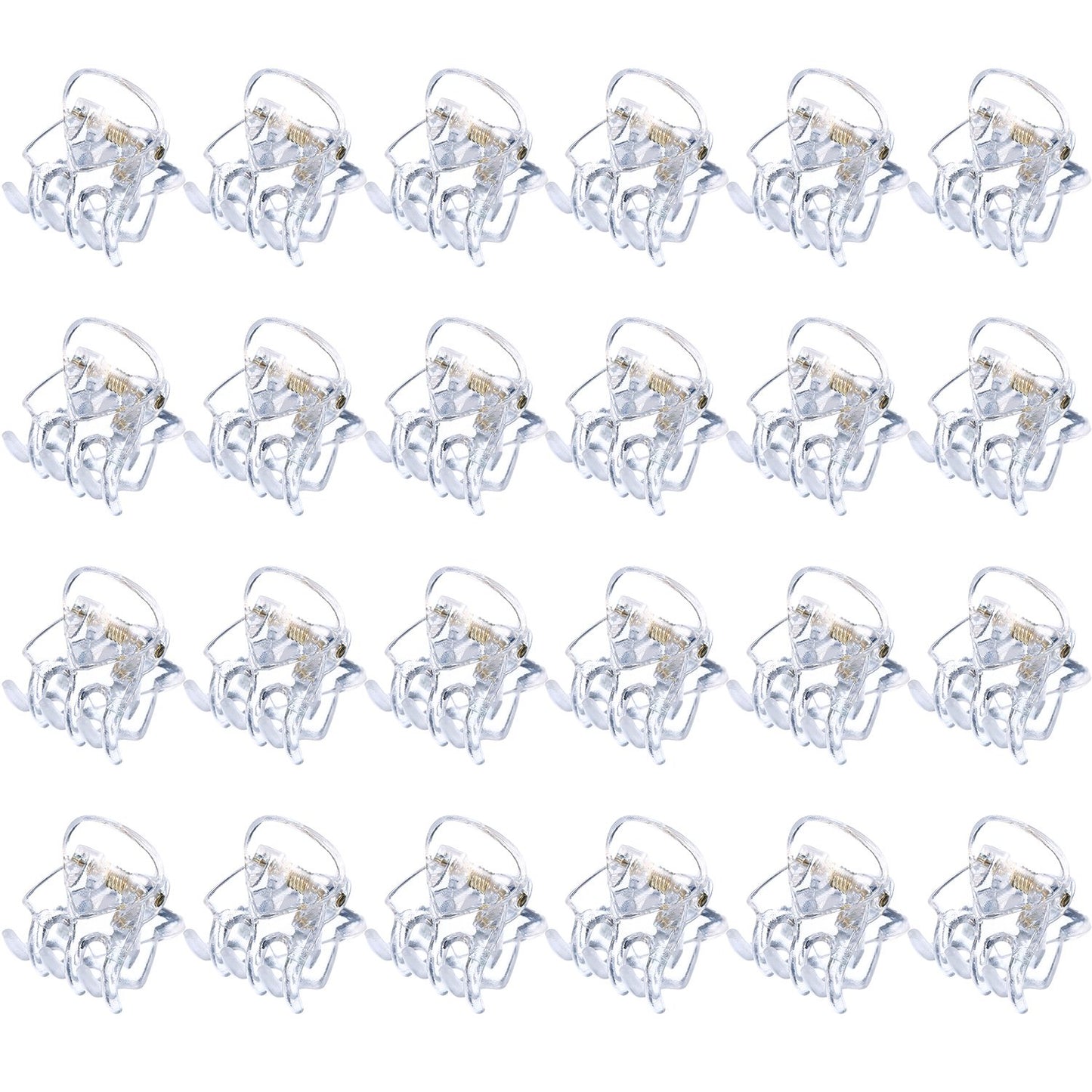 Hotop Hair Clip, 24 Pcs Small Mini Hair Claw Clips for Girls and Women, Non-Slip Plastic Tiny Jaw Clips, Clear
