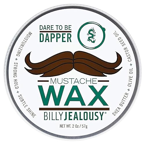 Billy Jealousy Bulletproof Strong Hold Mustache Wax, Conditioning Travel-Friendly Styling Product with Woodsy Lavender, Tropical Fruit, and Oak Moss