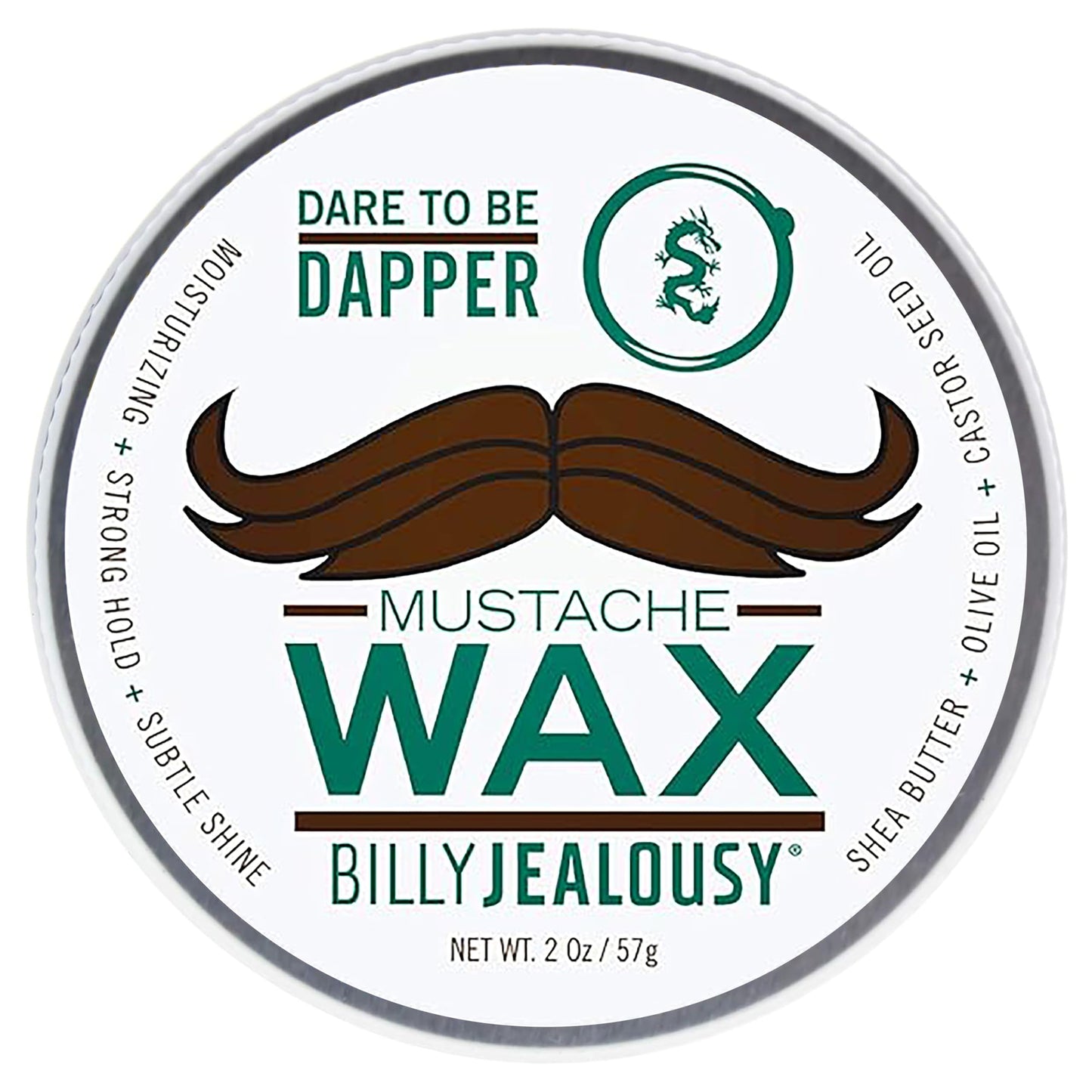 Billy Jealousy Bulletproof Strong Hold Mustache Wax, Conditioning Travel-Friendly Styling Product with Woodsy Lavender, Tropical Fruit, and Oak Moss