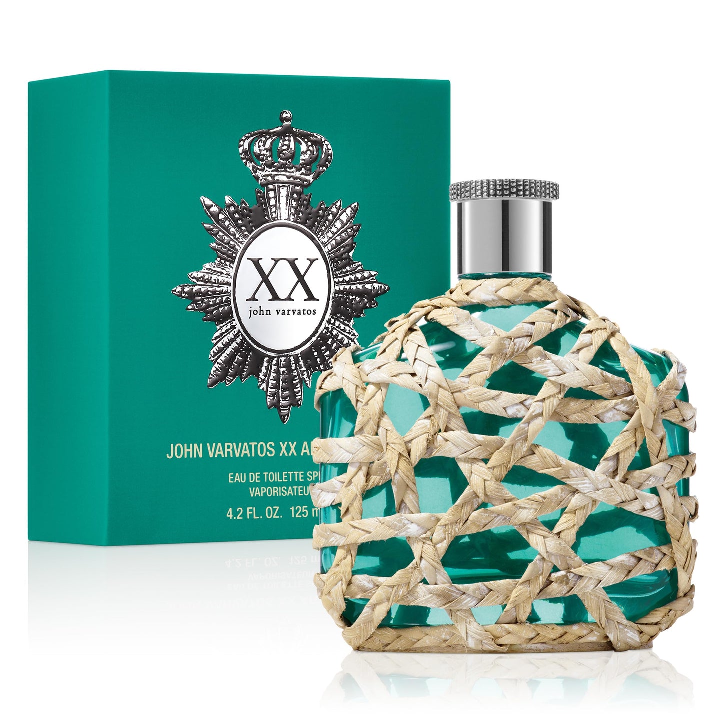 John Varvatos Men's Cologne, XX Artisan Teal Eau de Toilette EDT Spray, Aquatic Scent with Notes of Rosemary, Mineral Driftwood and Baie Rose, 4.2 fl.