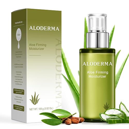 Aloderma Aloe Vera Firming Facial Moisturizer with 72% Organic Ingredients - Nourishing & Replenishing - Natural Face Lotion for Aging Skin - Smooths