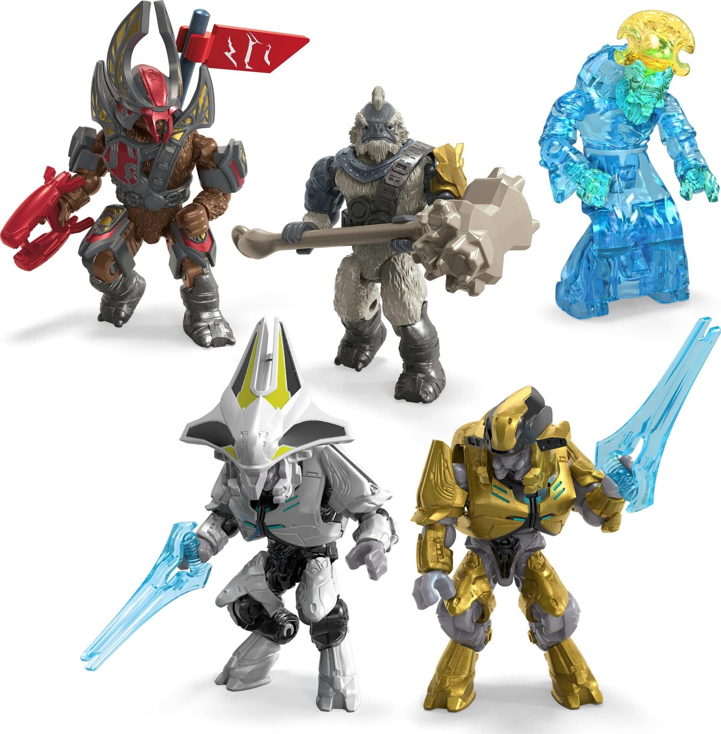 MEGA HALO Action Figures Building Set – 339-Piece Character Pack, 2-Inch Poseable Figures, Collectible Toy for Kids & Adults