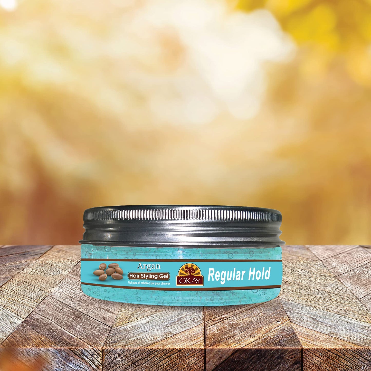 Argan Hair Gel Regular Hold Healthy Conditioning Shine,Leaves Hair Smooth,Conditions Hair No flakes,No stick,No Itch,and Alcohol-Free,For All Hair