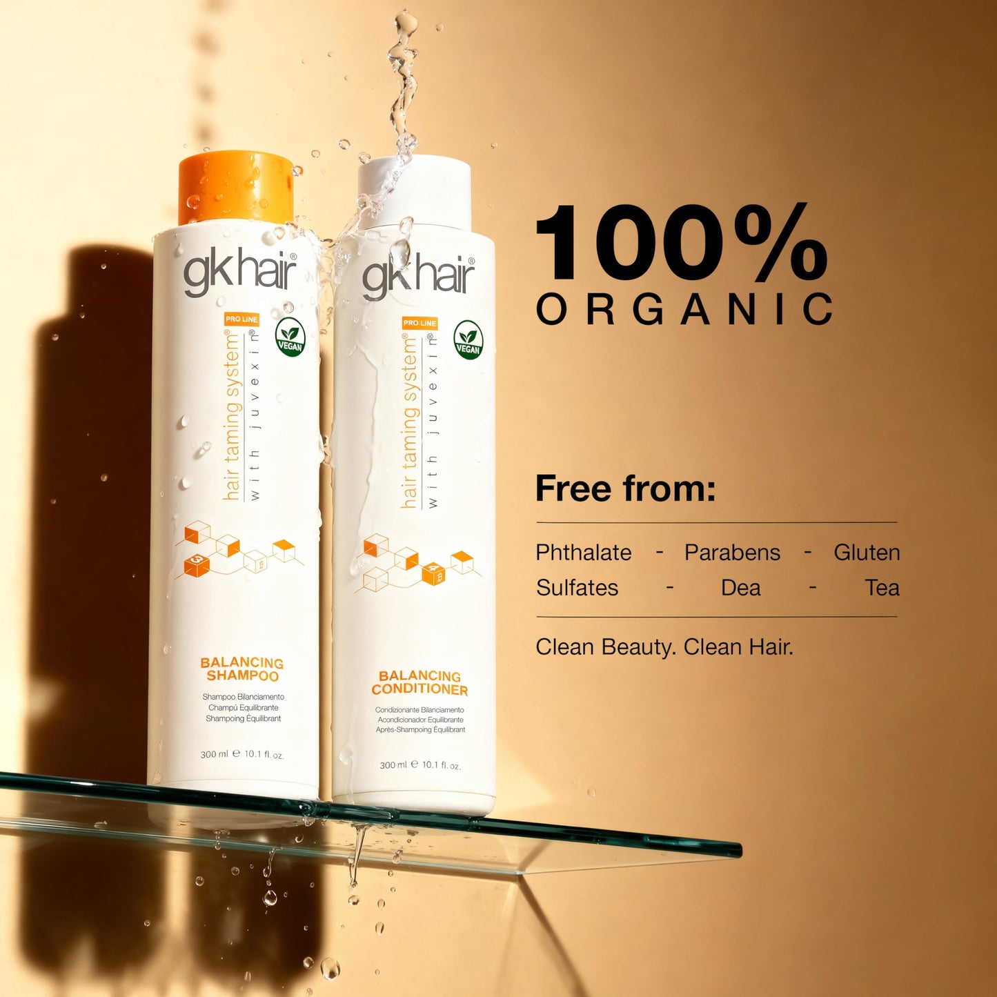 GK HAIR Balancing Shampoo and Conditioner Set for Oily Hair Upto 72-Hour Freshness Best Shampoo and Conditioner for Greasy Scalp Build Up Dirt, Skip