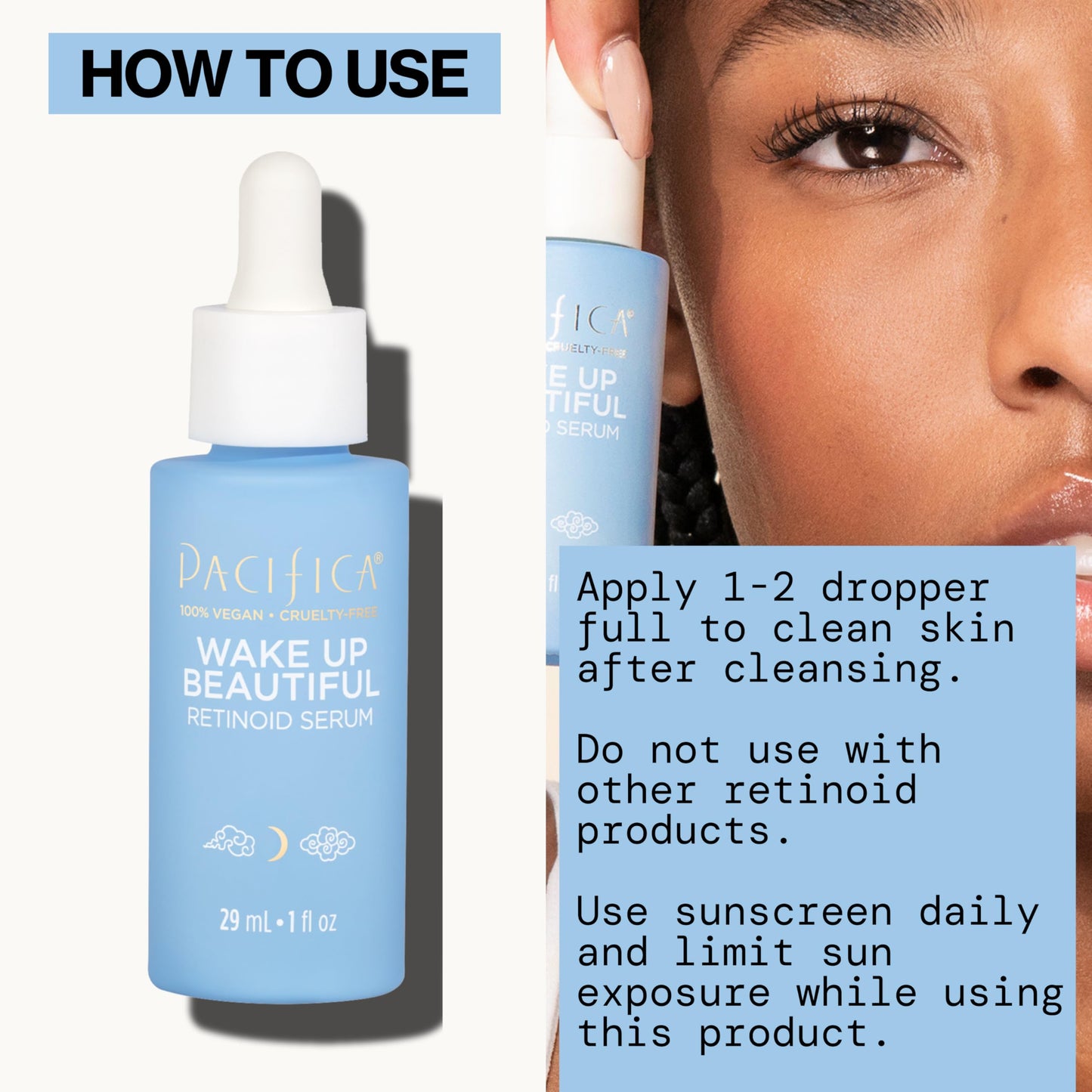 Pacifica Retinol Serum for Face - Wake Up Beautiful Retinoid Night Face Serum - Anti-Aging Skin Care & Skin Brightening - Retinol, Collagen