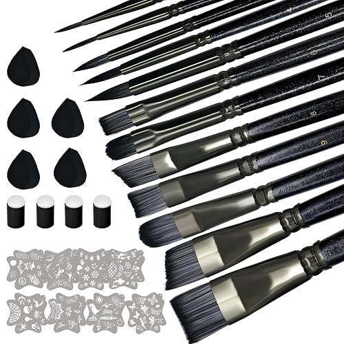 Professional Face Painting Kit, 54 Colors Water Activated Face Paint Makeup Kit with Stencils, Gems, Brushes for Halloween, Carnival, Cosplay, Party