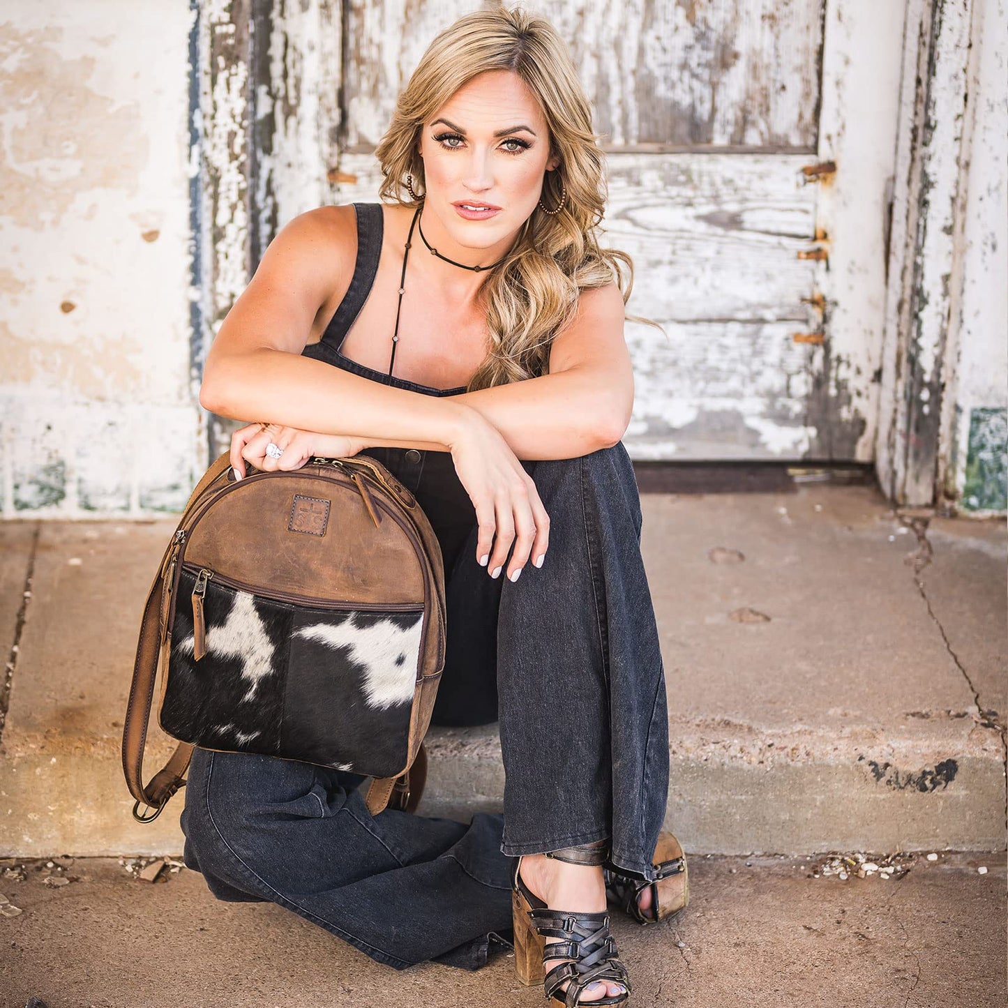 STS RANCHWEAR Women's Cowhide Phoenix Casual Durable Leather Brown Backpack with Adjustable Shoulder Straps