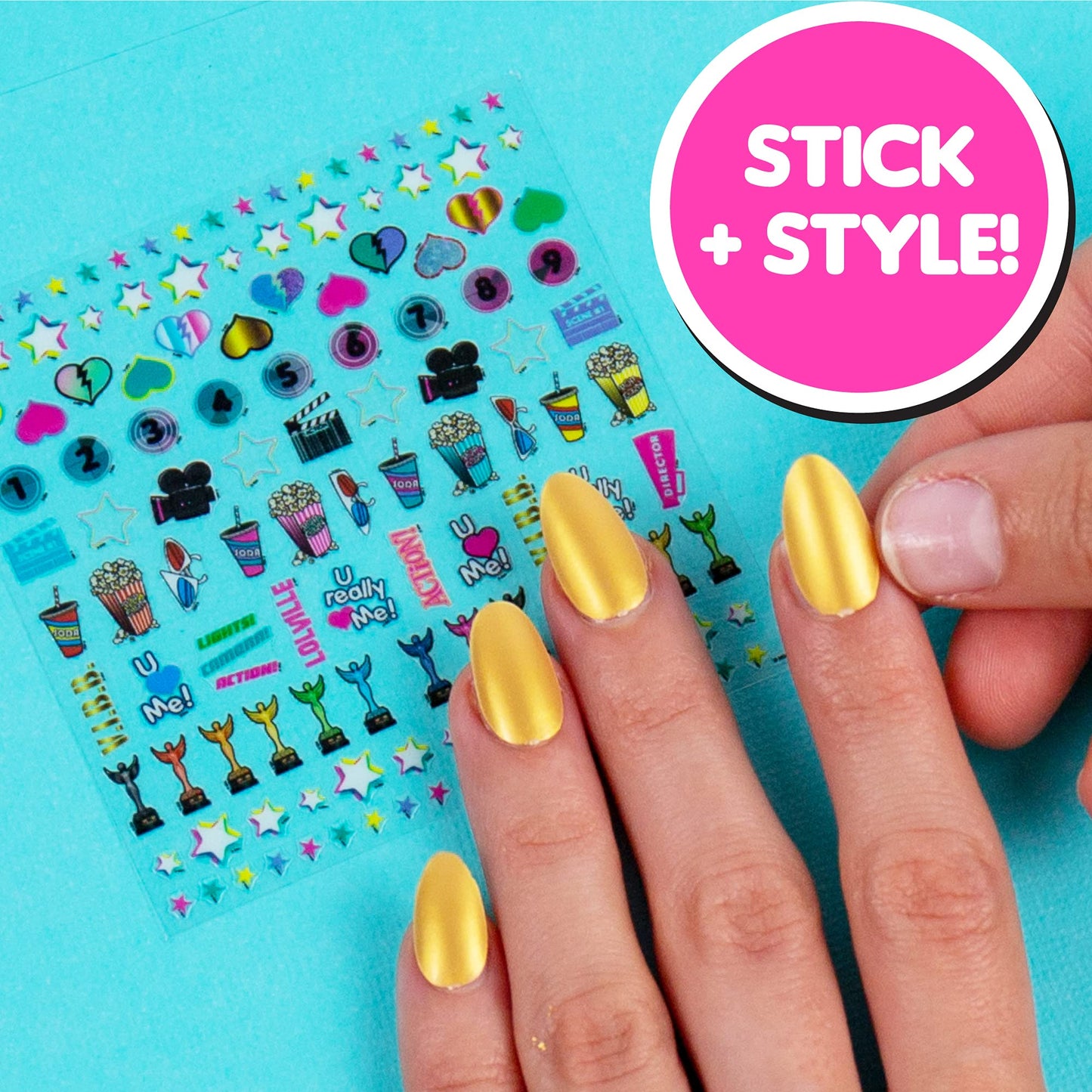 L.O.L. Surprise! O.M.G. 2-in-1 Lip & Nail Studio by Horizon Group USA, Double Feature Series, DIY Beauty Kit for Kids, Create 3 L.O.L. Surprise Lip