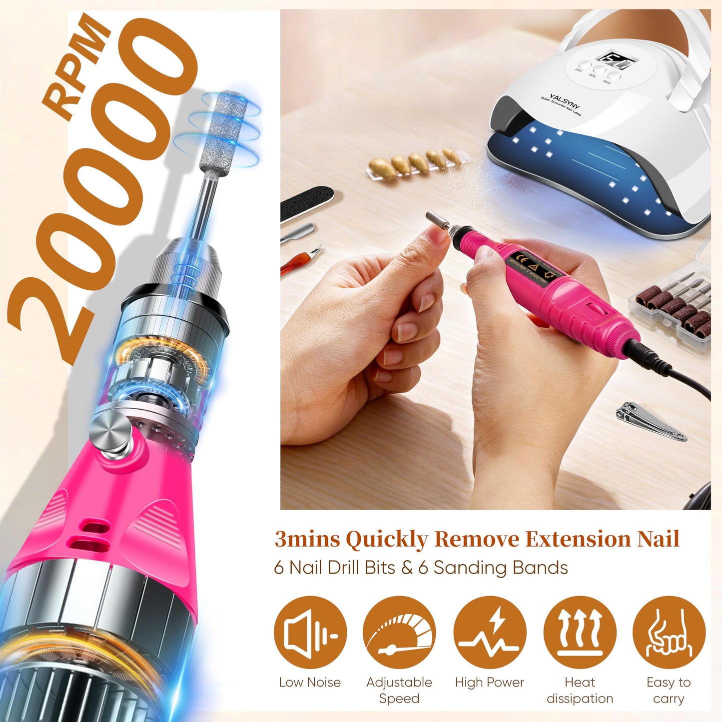YALSYNY Gel Nail Polish Kit with UV Nail Lamp,Soak OFF gel nail kit Base&Top Coat Gel Polish,nail tool set Beauty and Personal Care YALSYNY
