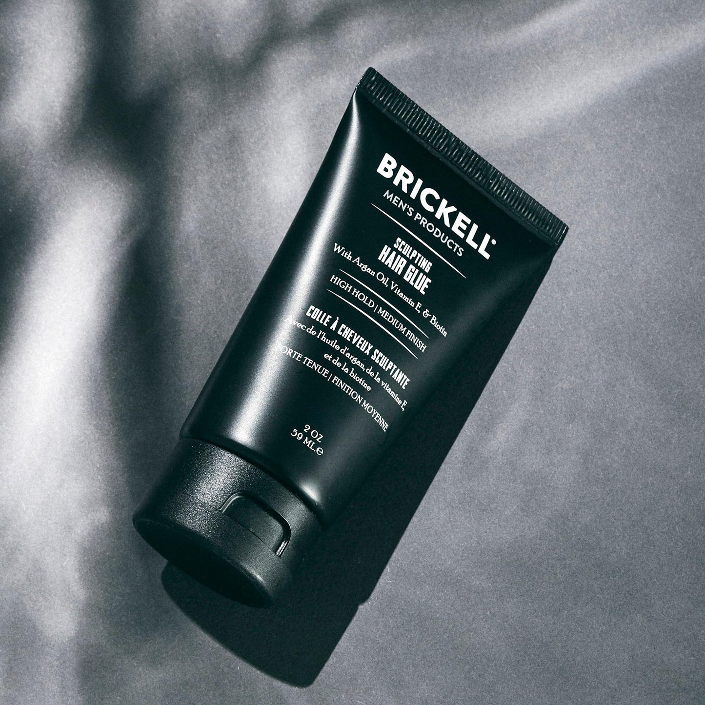 Brickell Men's Hair Styling Sculpting Hair Glue For Men, All Day Lasting Hold for Sculpting and Shaping Hair, 2 Ounce, Scented (2 oz)