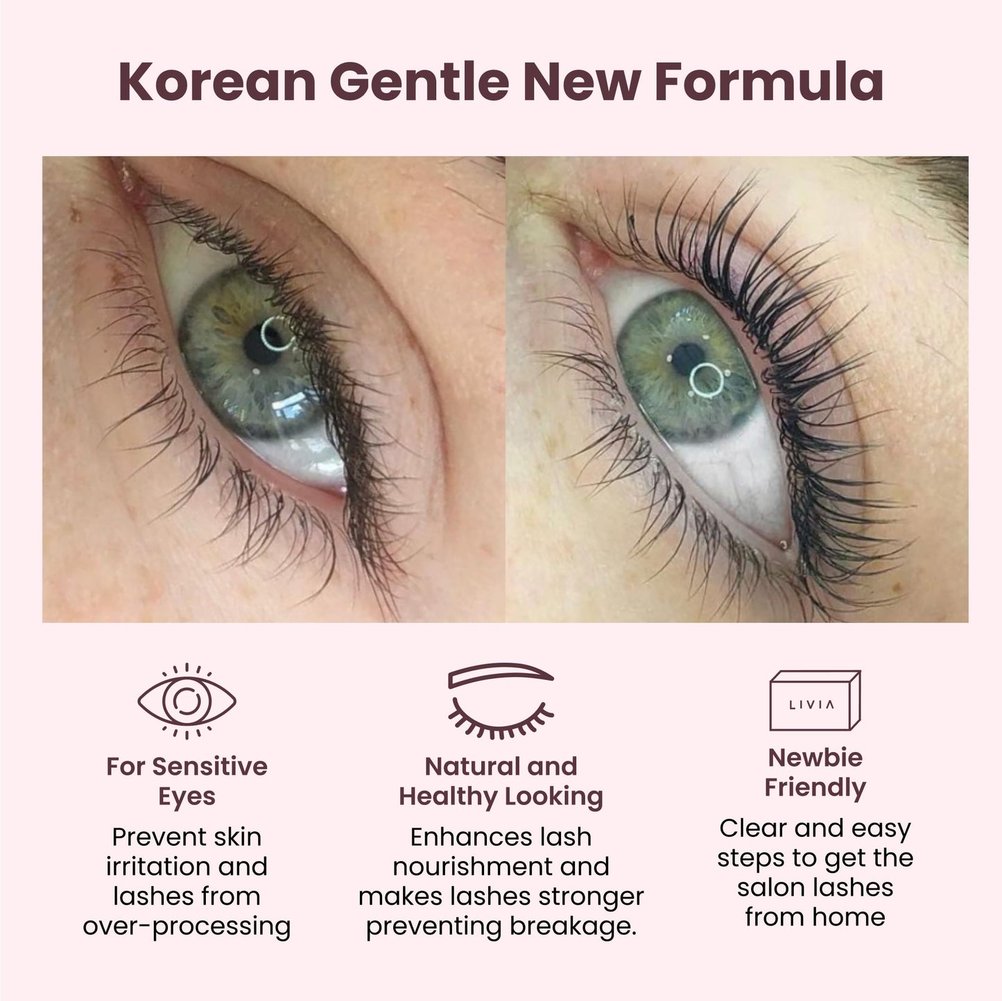 Livia - Black Eyelash and Eyebrow Color Set - Long-Lasting, Natural-Looking Color for 4 Weeks - Vegan, Gentle for Sensitive Skin - Easy DIY Solution