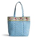 Vera Bradley Premium Cotton Original Tote Bag, Elizabeth Blue