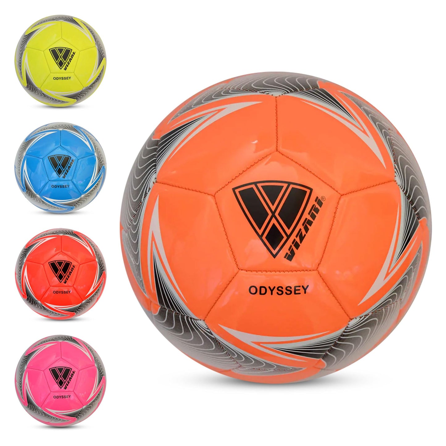 Vizari Soccer Ball Size 3,4,5 for Youth, Adults | Soccer Ball for Practice & Match, Indoor & Outdoor for Boys, Girls, Kids (Pack of 1, 6, 12)