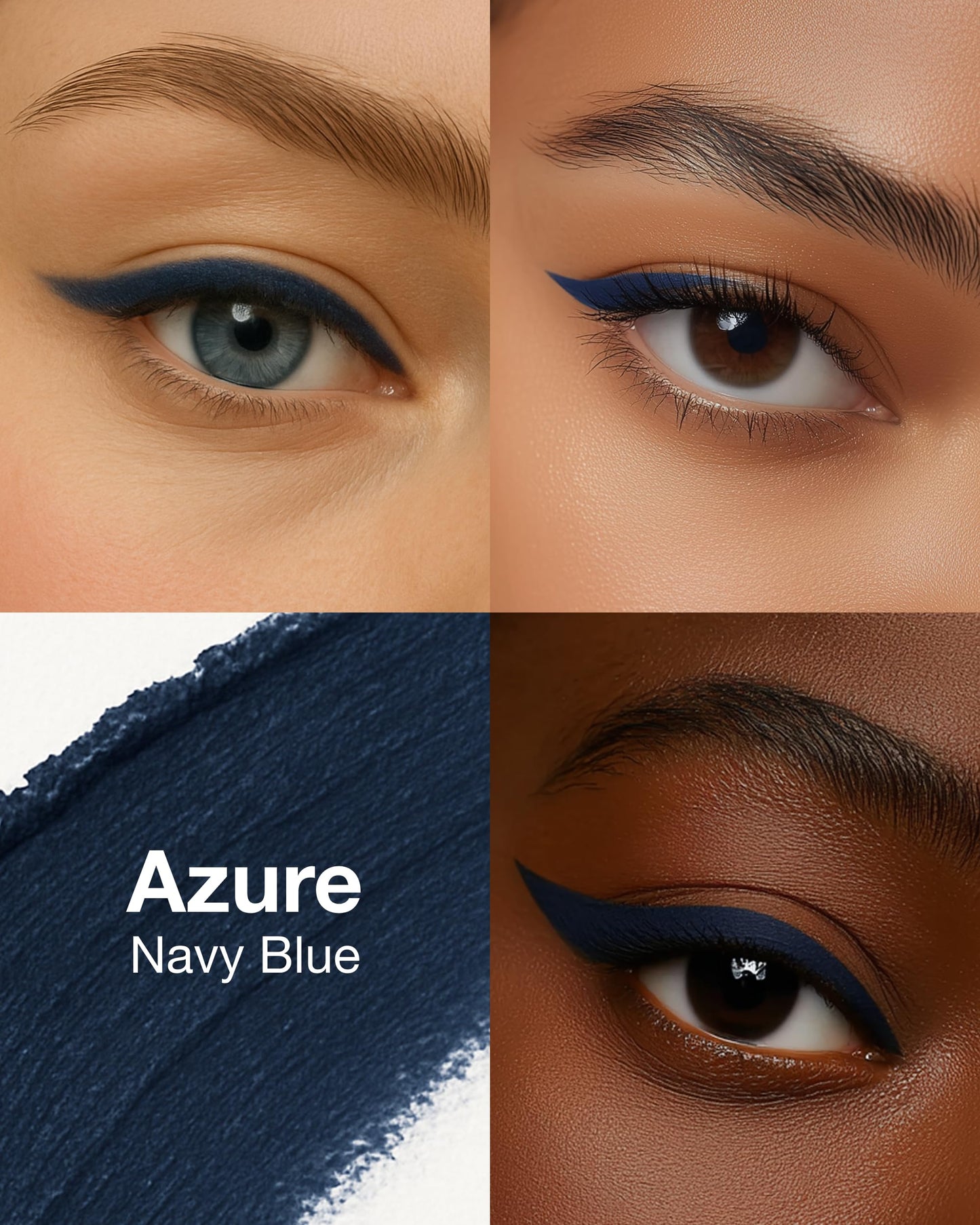 Mineral Fusion Eye Pencil (Navy Blue - Azure) - Eyeliner with Soothing Chamomile, Meadowfoam & Vitamin E - Smooth & Long Lasting, Hypoallergenic
