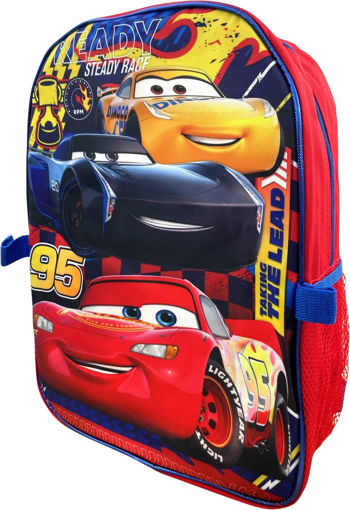 Disney Pixar Cars 16 Inch Backpack With Removable Lunch Box Set (Cars-Ready)