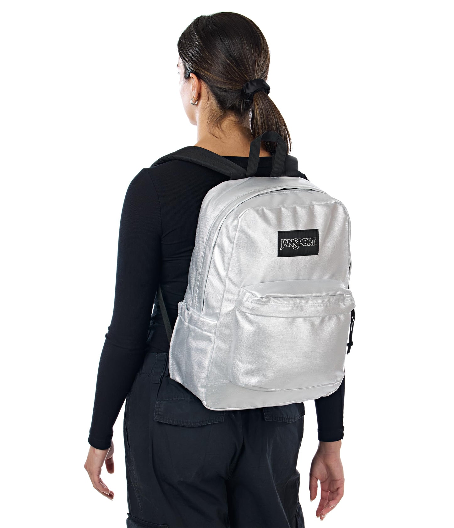 JanSport Superbreak Plus FX Backpack - Work, Travel, or Laptop Bag with Water Bottle Pocket - Surreal Shine