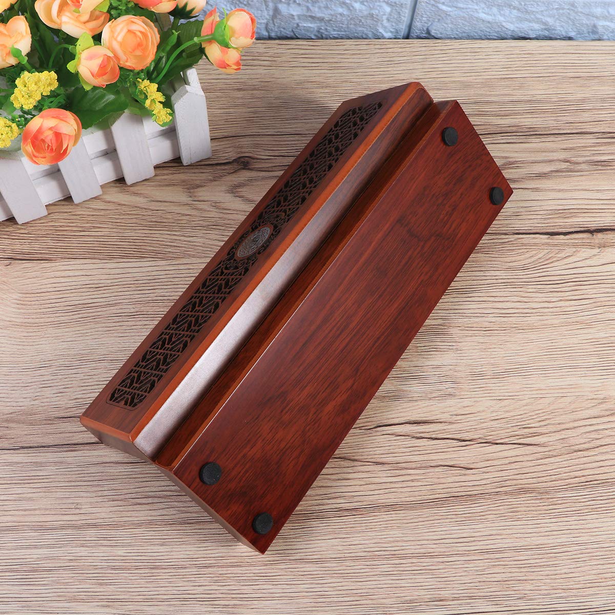 Decorative Storage Box Organizer for Jewelry Necklace Bracelet Watch Delicate Wooden Box for Women Girl Men - Rectangular