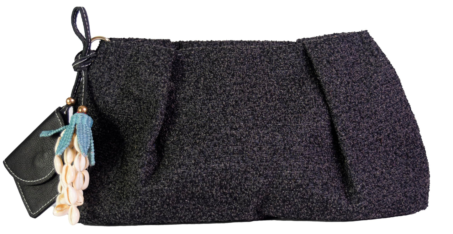 Sensi Studio, Buckley Fabric Mini Pouch, One size, Dark Grey