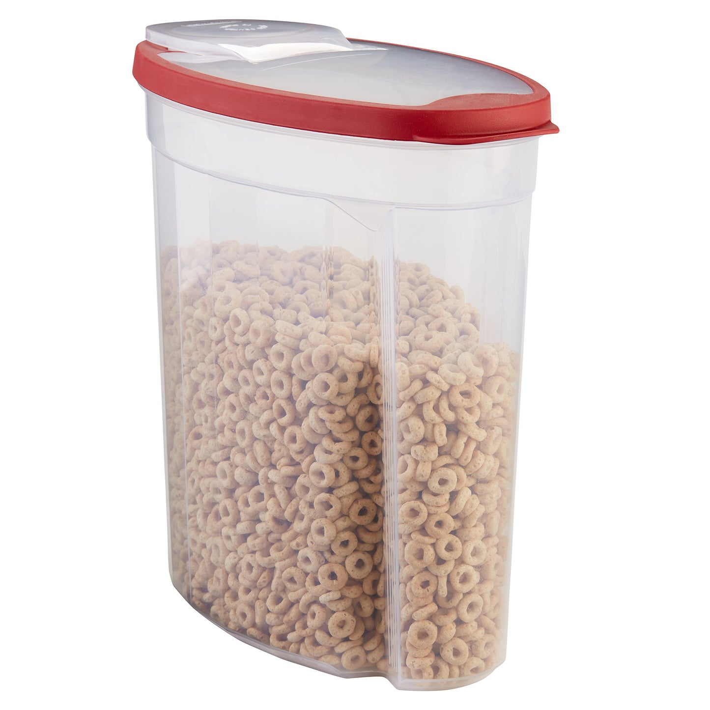 Rubbermaid Flex and Seal Cereal Keeper, 1.5 Gallon, BPA-Free, Clear with Red Lid, Airtight