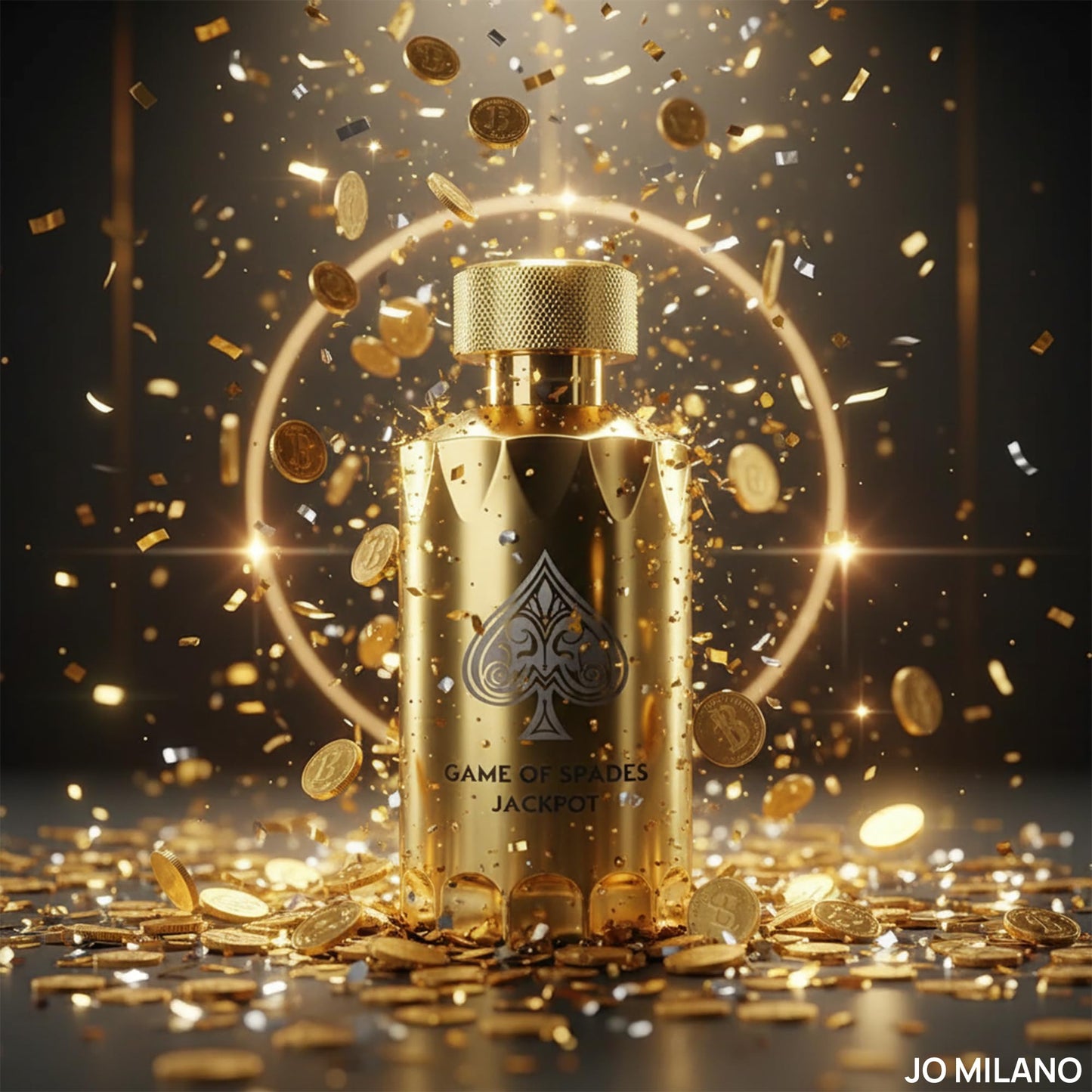 Jo Milano Game of Spades Jackpot Parfum Spray | 3.4 oz (100ml) | Vanilla, Amber, Sweet, Fresh, Fruity Scent | Long Lasting Fragrance for Men and Women